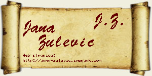 Jana Zulević vizit kartica